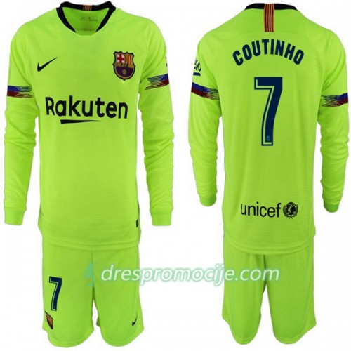 FC Barcelona Dres Coutinho 7 Dječji Gostujući 2018/19 Dugim Rukavima FC Barcelona Dres Coutinho 7 Dječji Gostujući 2018/19 Dugim Rukavima